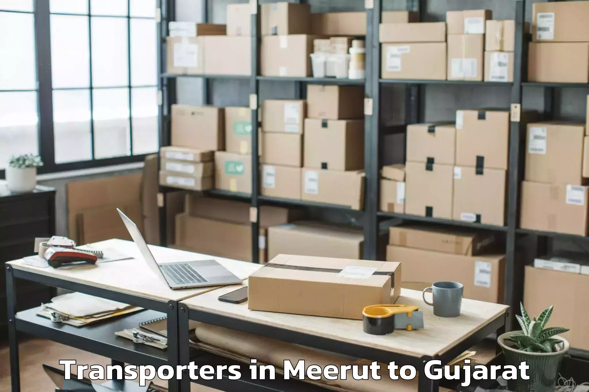 Book Meerut to Shivrajpur Transporters Online